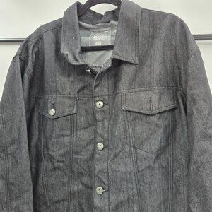 Mo7 Most Official Seven Dark Blue Gray Sleeved Men's Denim Jacket 4XL